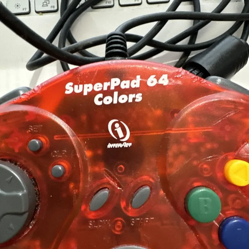 Nintendo 64 Controller Pak NUS-004 & SuperPad Colors Performance Red Controller